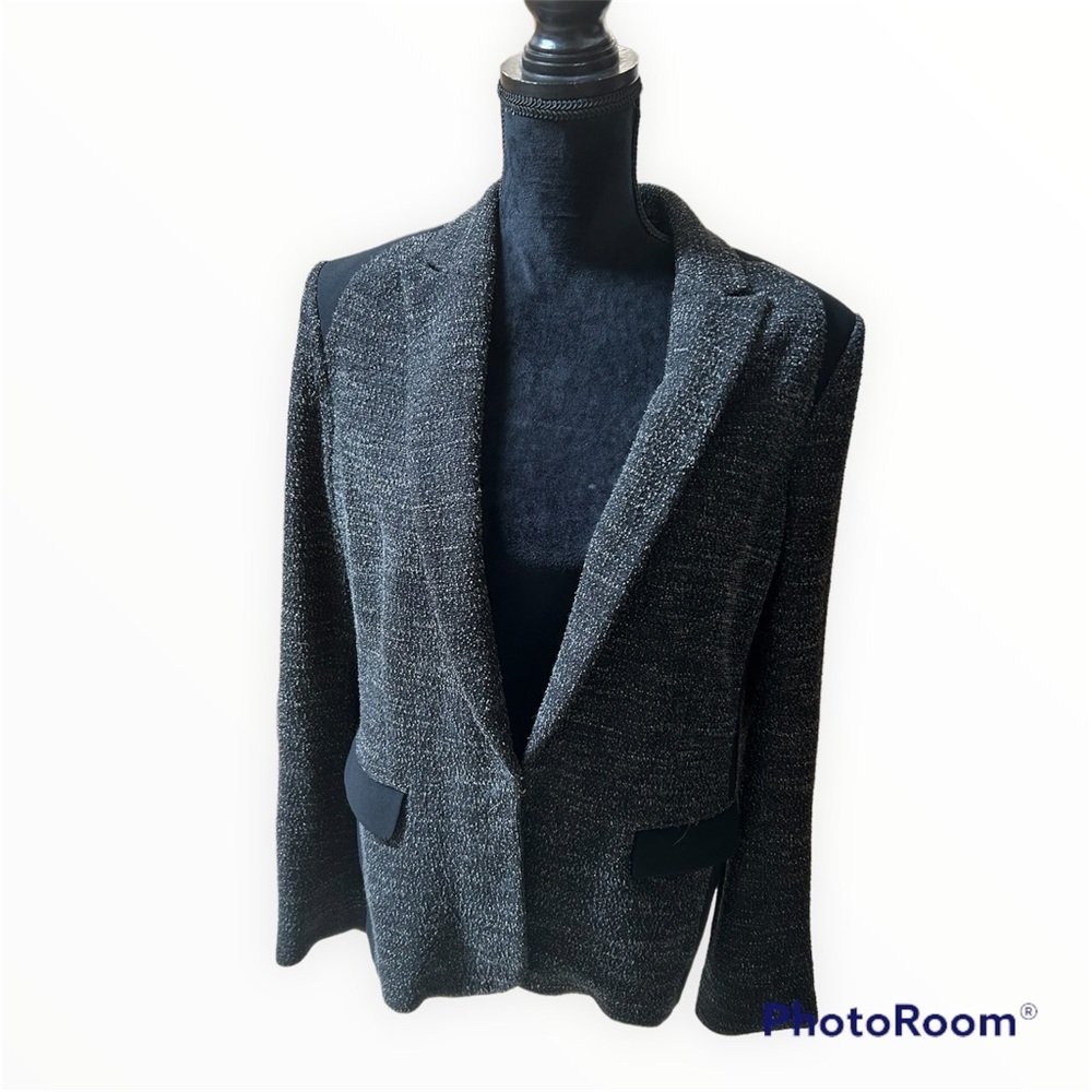 rag & bone Black and Gray Tweed Blazer